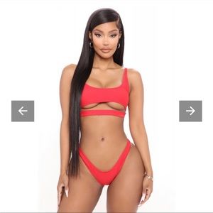 Fashion Nova Euphoria Red Bikini Bottoms